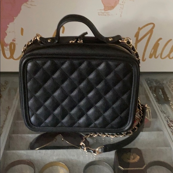 Handbags - Black Quilted Crossbody Bag
